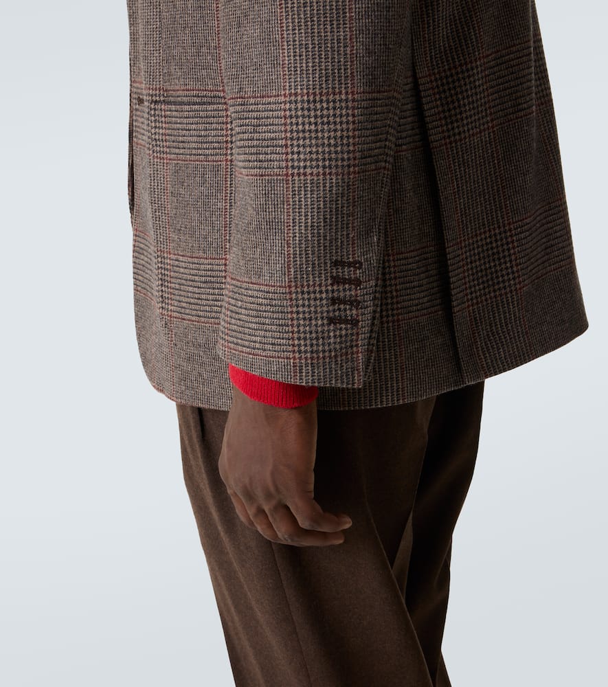 Checked wool blazer
