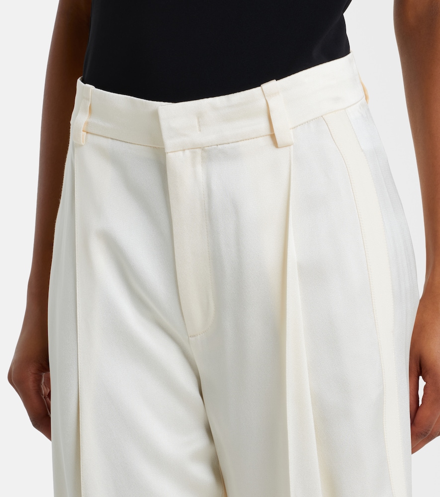 Satin wide-leg pants