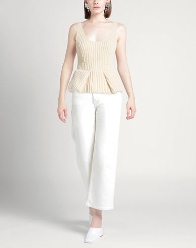Des_phemmes Woman Top Off white Size S Cotton, Polyamide