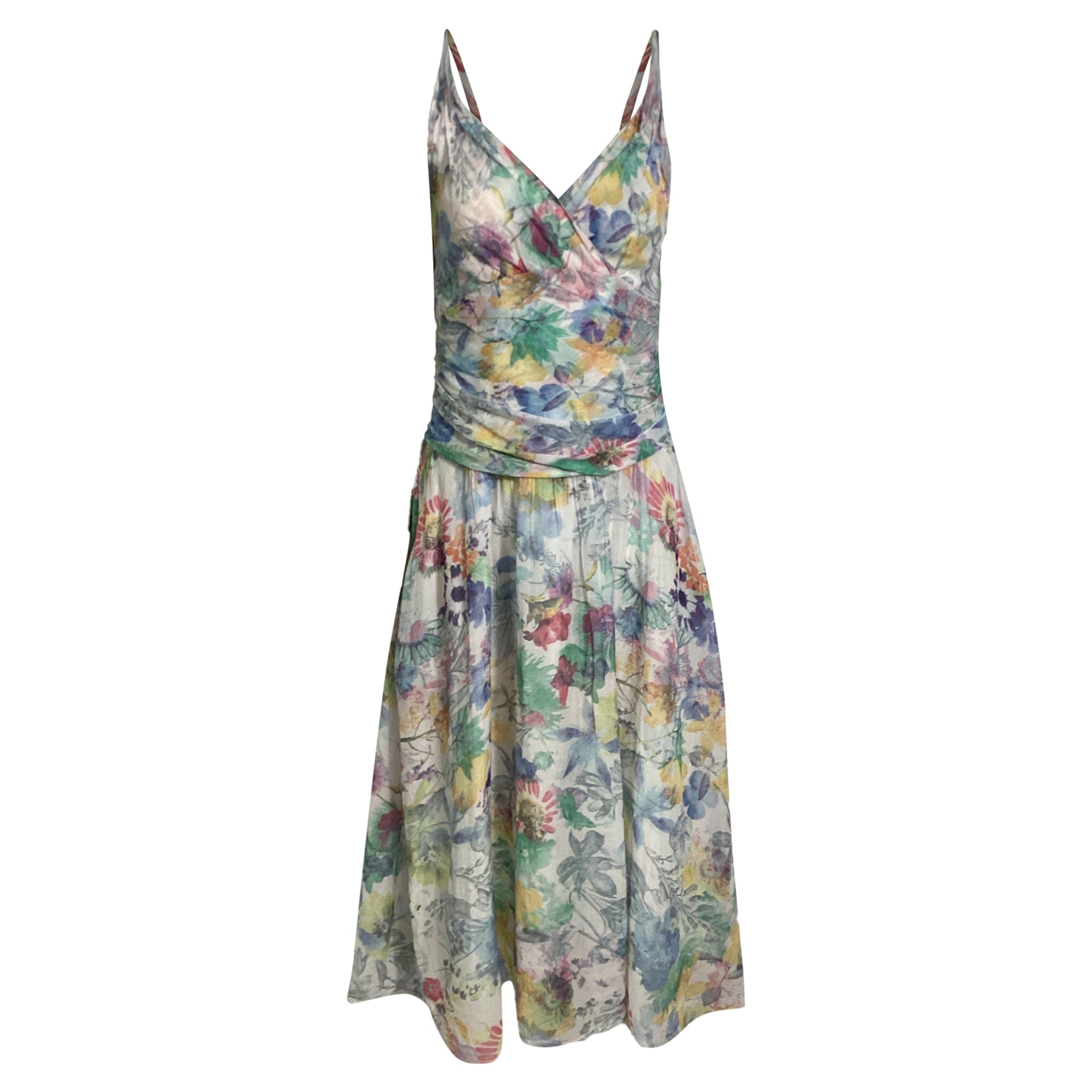 Boss Orange Floral Print Dress in Multicolor Cotton