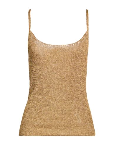 Woman Top Marigold Size L Viscose, Metallic Polyester