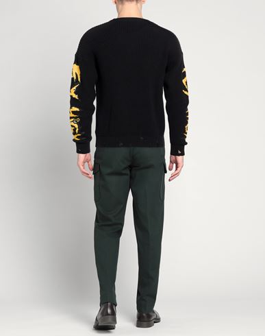 Man Sweater Black Size L Cotton, Acrylic