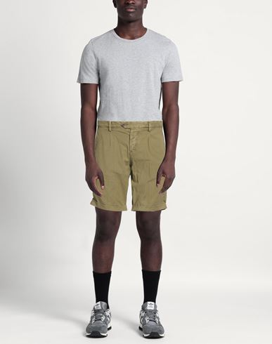 Man Shorts & Bermuda Shorts Military green Size 31 Cotton, Linen, Elastane