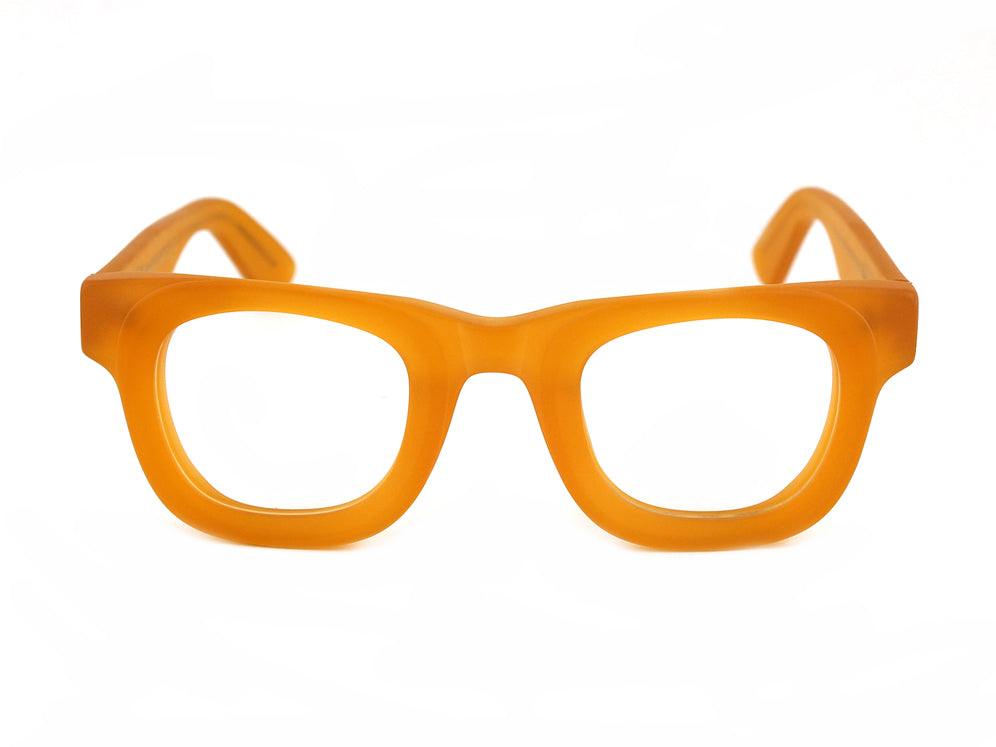 XLAB Unisex Flores Montature da vista Acetato Giallo opaco Squadrata Demo