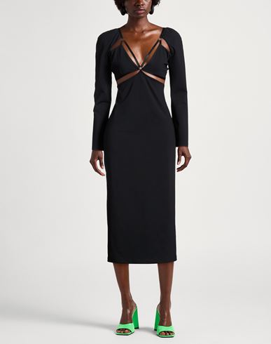 Woman Midi dress Black Size 1 Polyester, Elastane