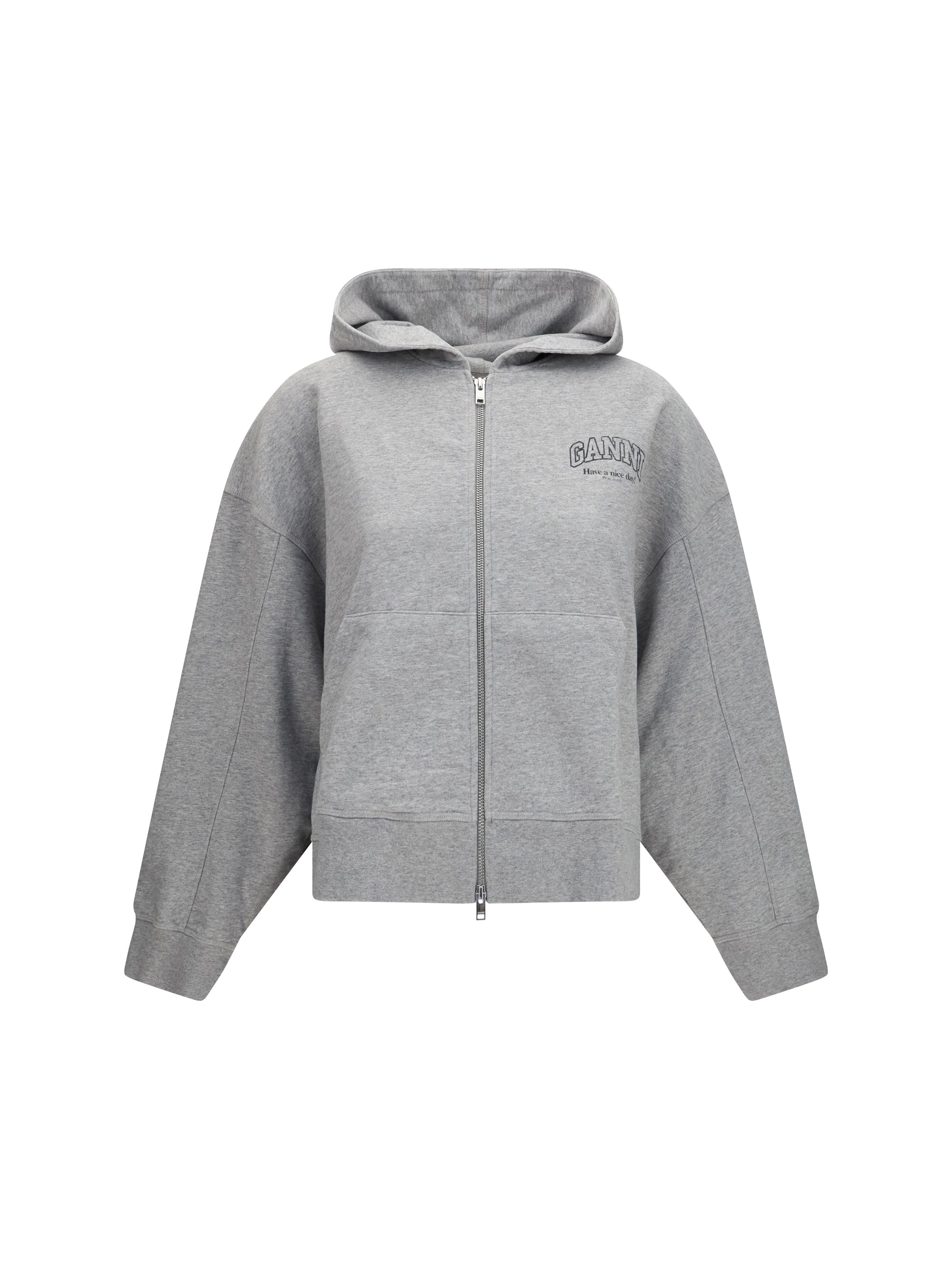 Organic Cotton Zip-Up Hoodie — Gray