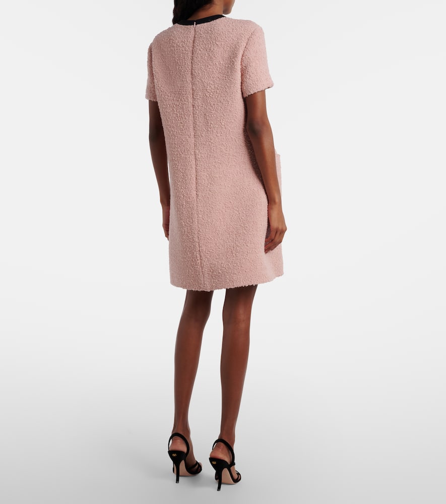 VGold wool-blend tweed minidress
