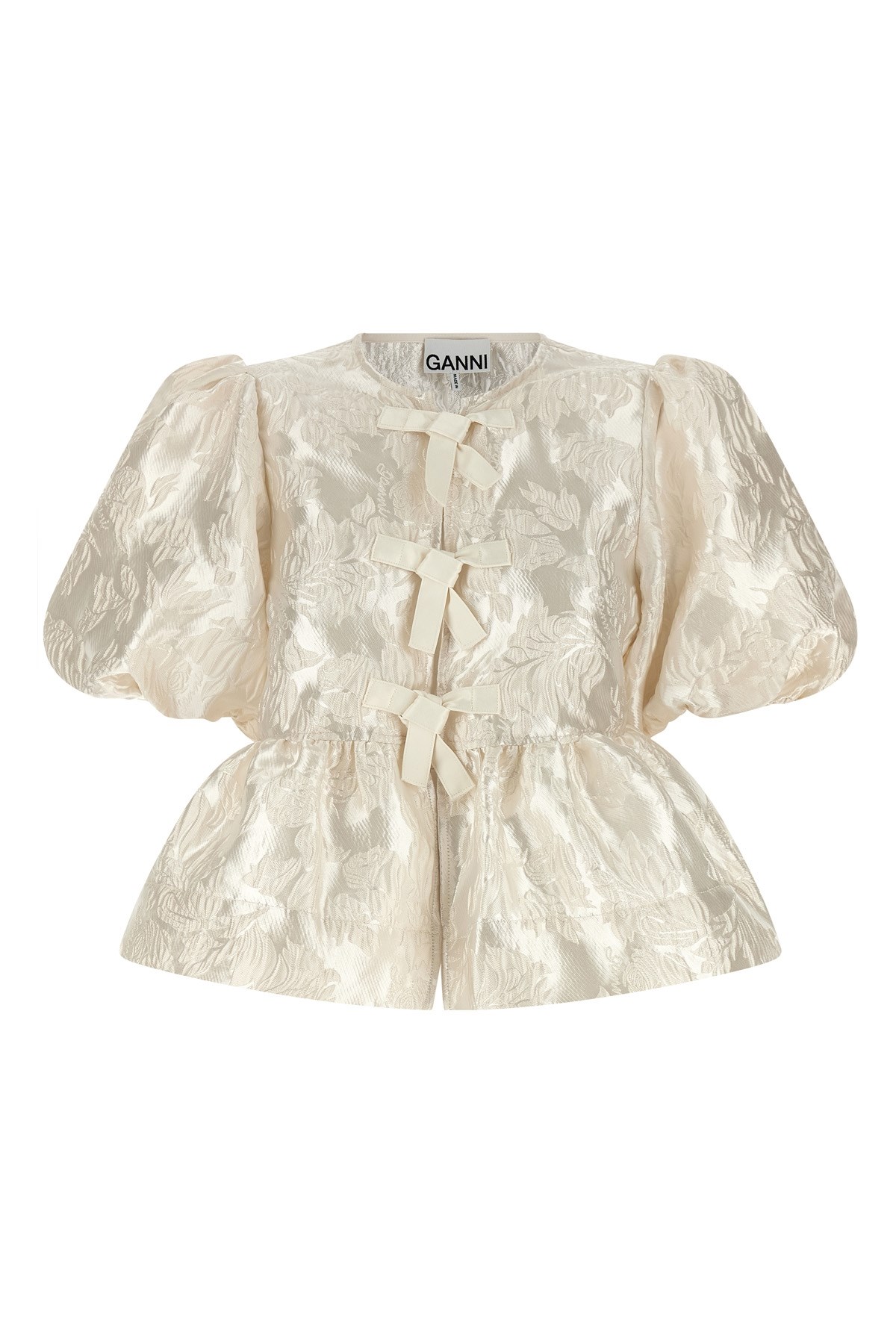 'Satin Peplum' Blouse