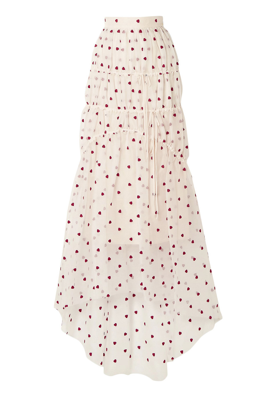 Brock Collection - Tiered embroidered silk-blend organza maxi skirt - Neutral - US 6