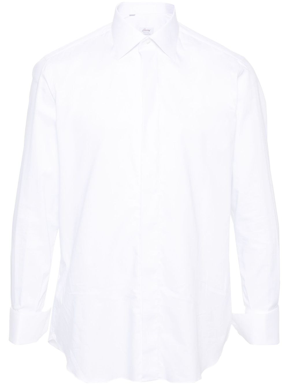 Pointed-collar twill shirt - White