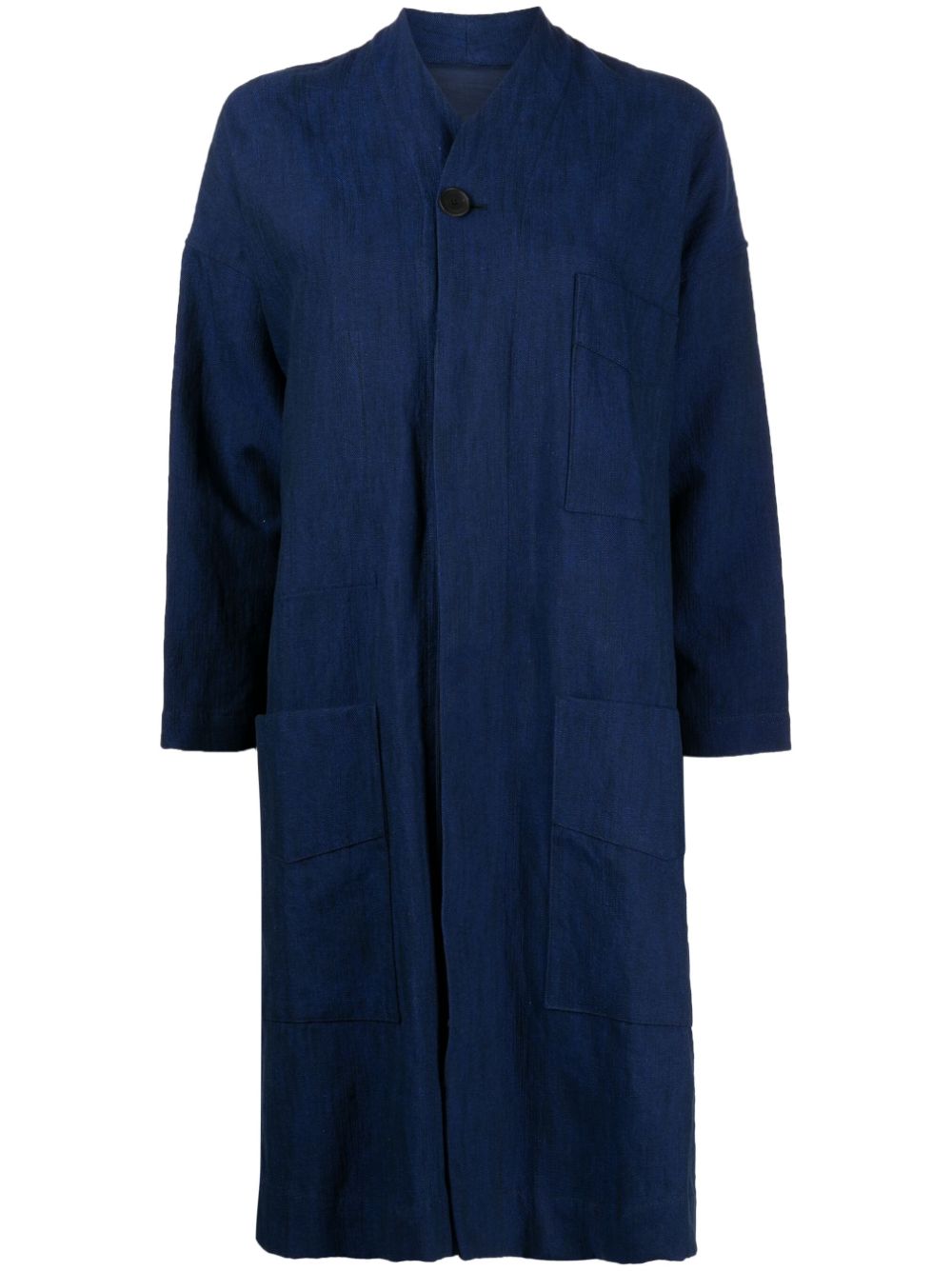 The Docker twill-weave coat - Blue