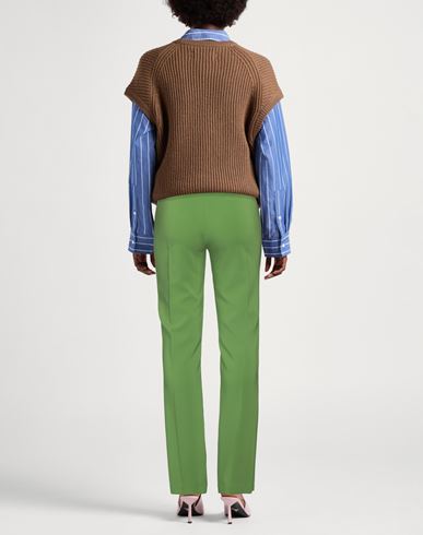 Woman Pants Green Size S Polyester, Elastane