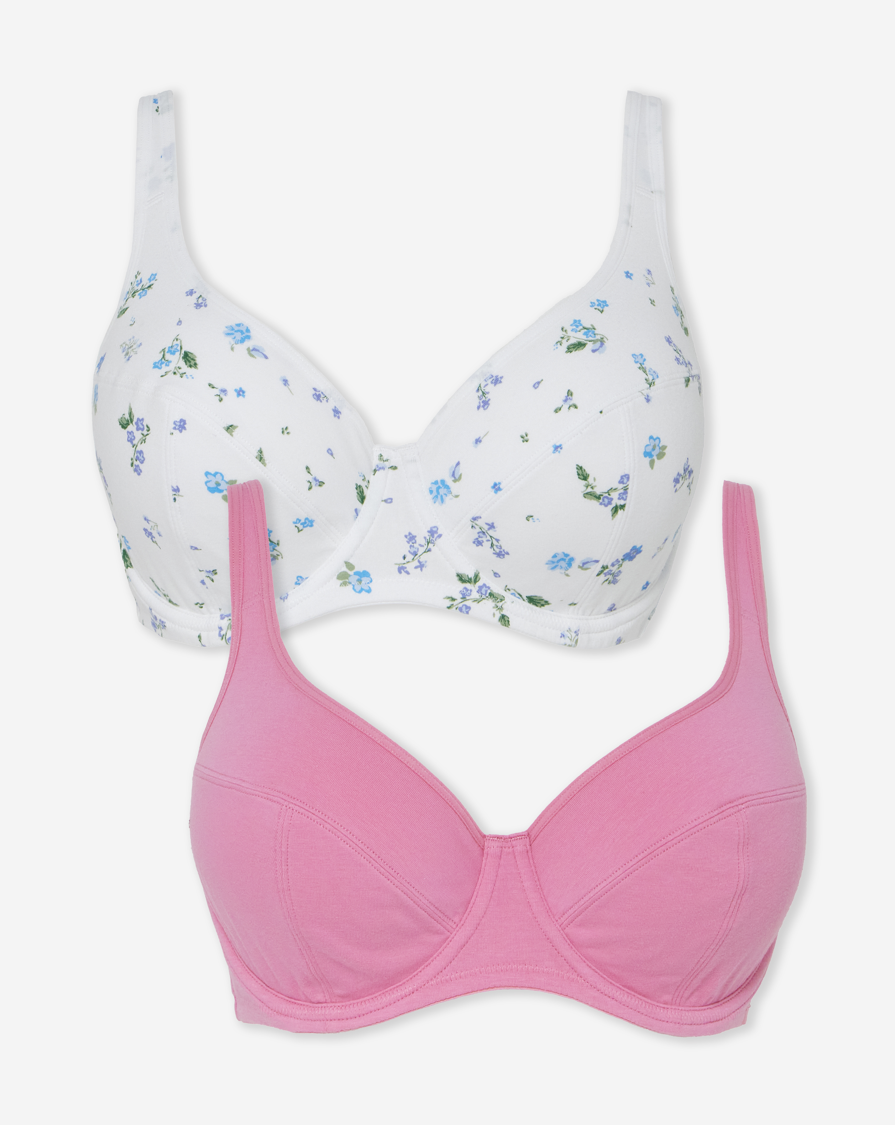 2 Pack Slimma Cotton Full Cup Bra