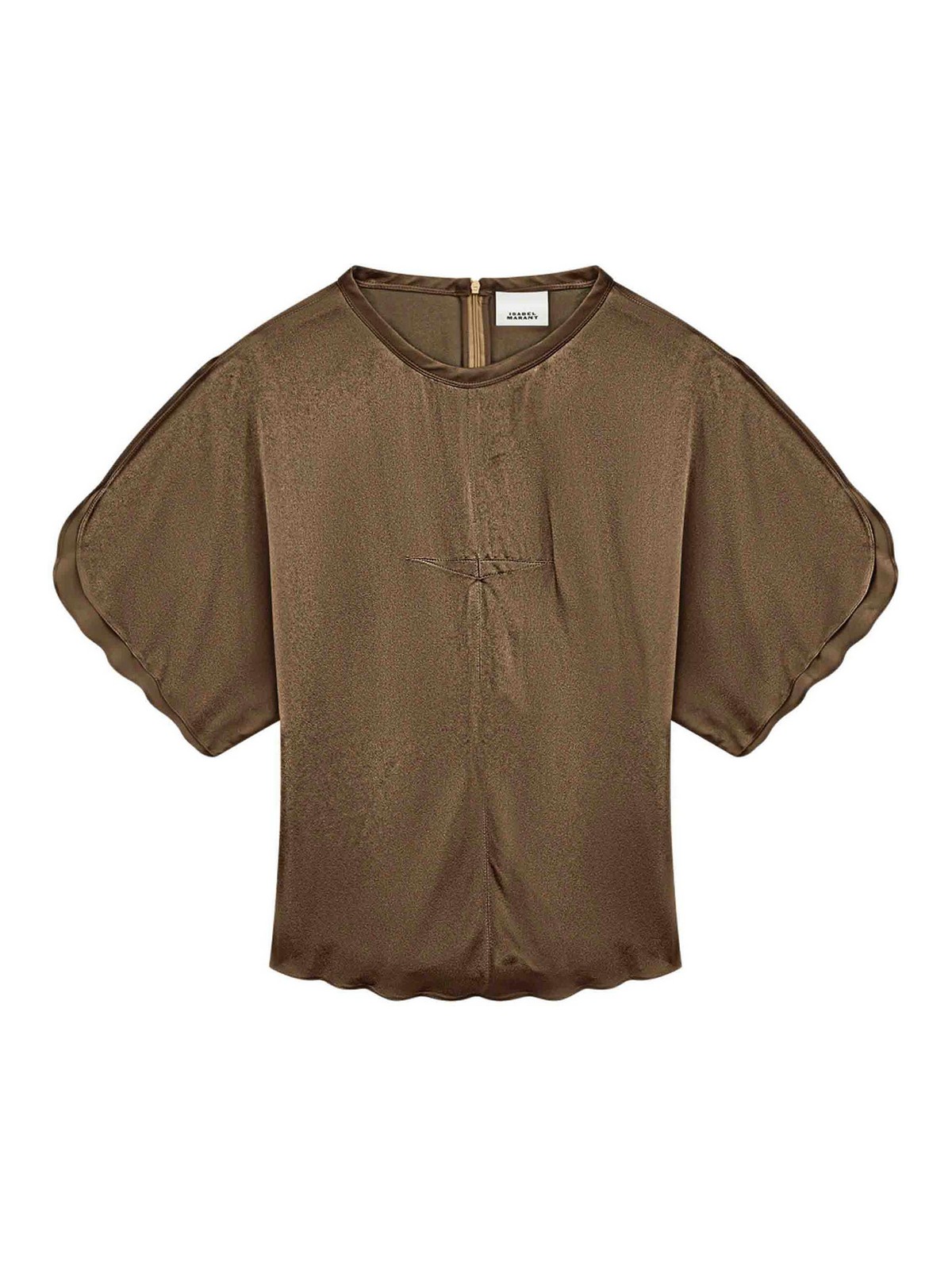 Brown Satin Karlita Top