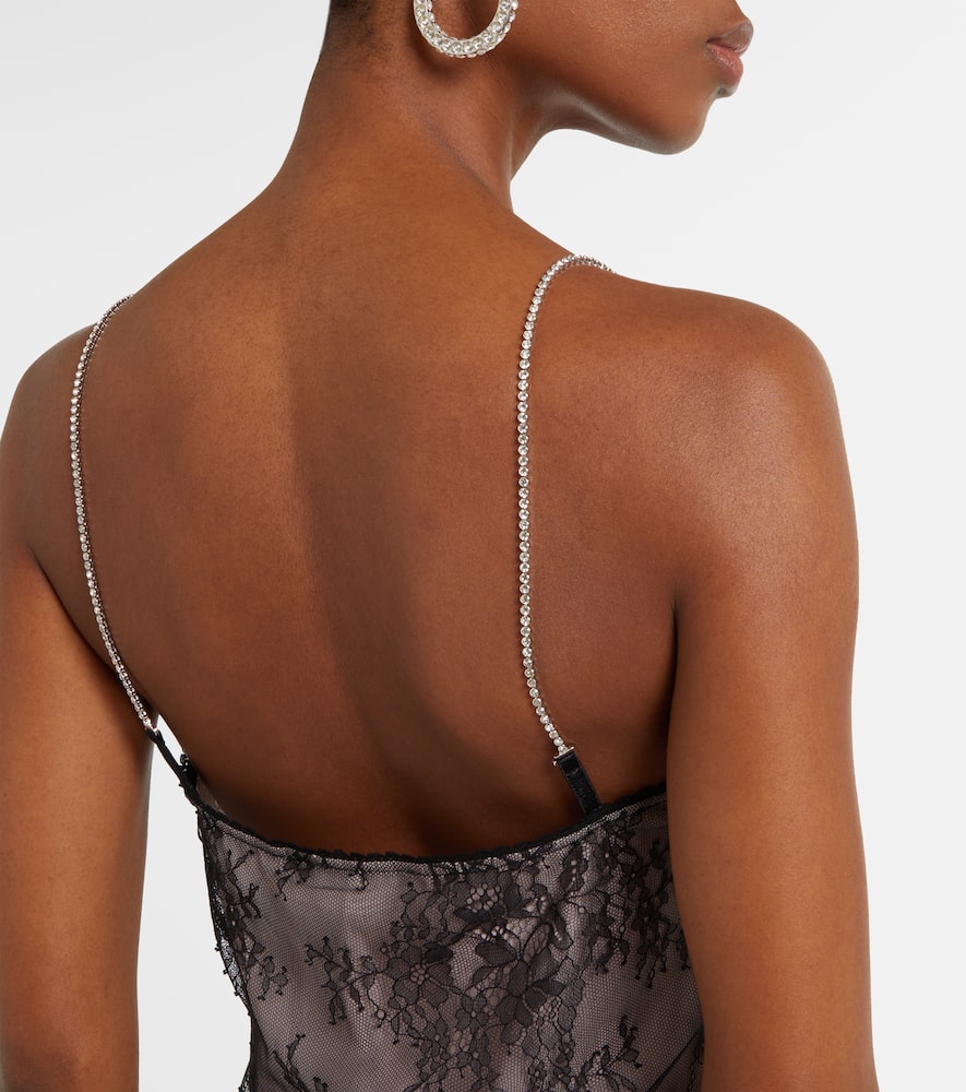 Rebrodé lace midi dress