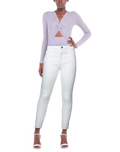 Woman Jeans White Size 27 Cotton, Viscose, Elastane