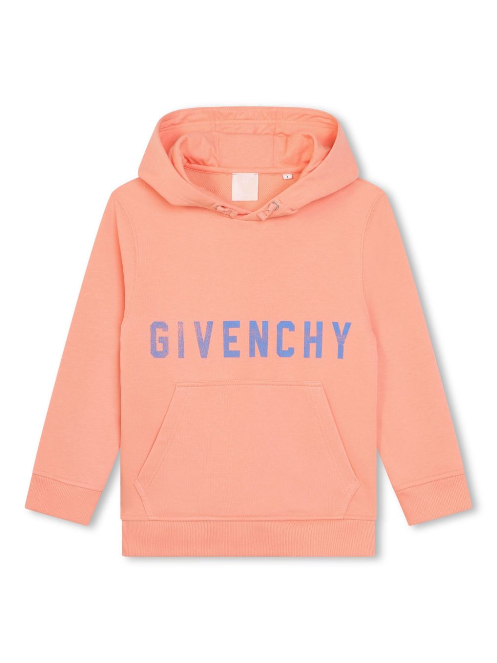 Logo-print drawstring hoodie - Orange