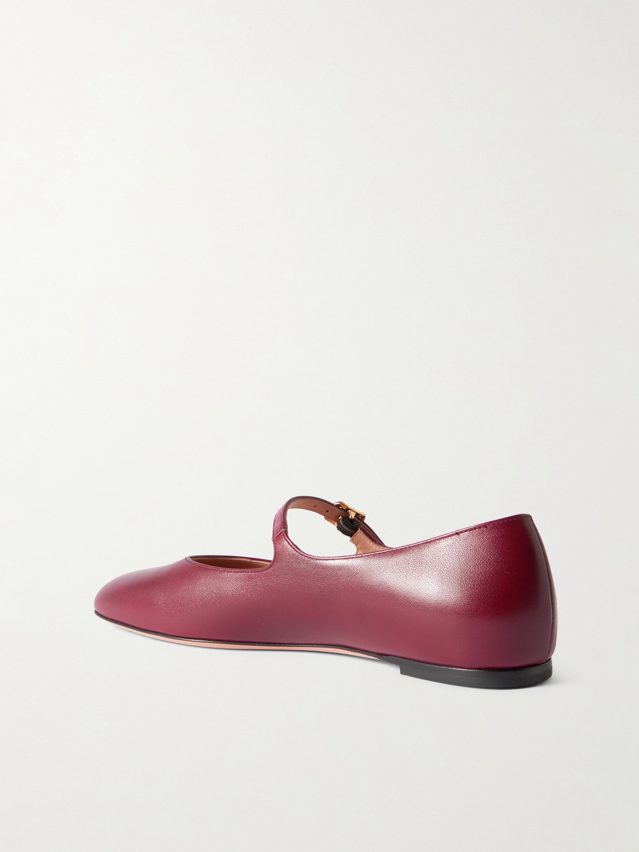 Belkys Leather Mary Jane Ballet Flats - Burgundy