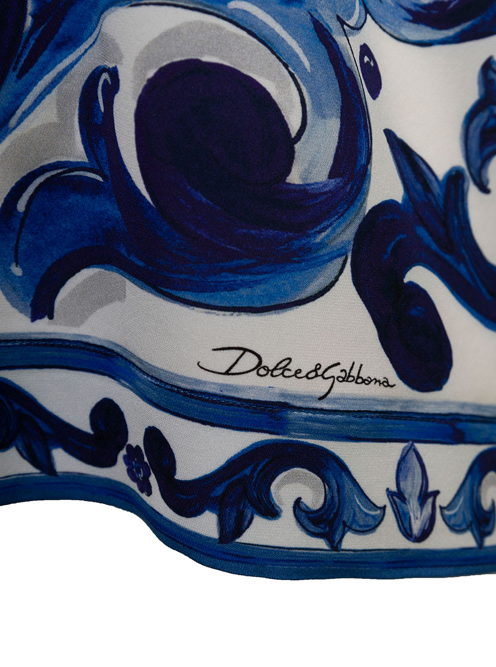 Womans Maiolica Printed Silk Shirt Blouse