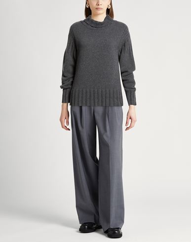 Woman Turtleneck Grey Size 2 Cashmere