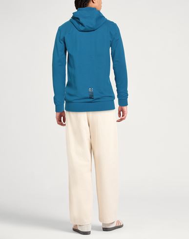 Man Sweatshirt Azure Size M Cotton, Elastane
