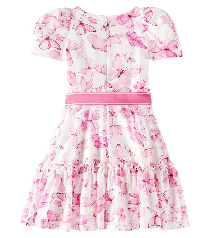 Printed cotton satin dress