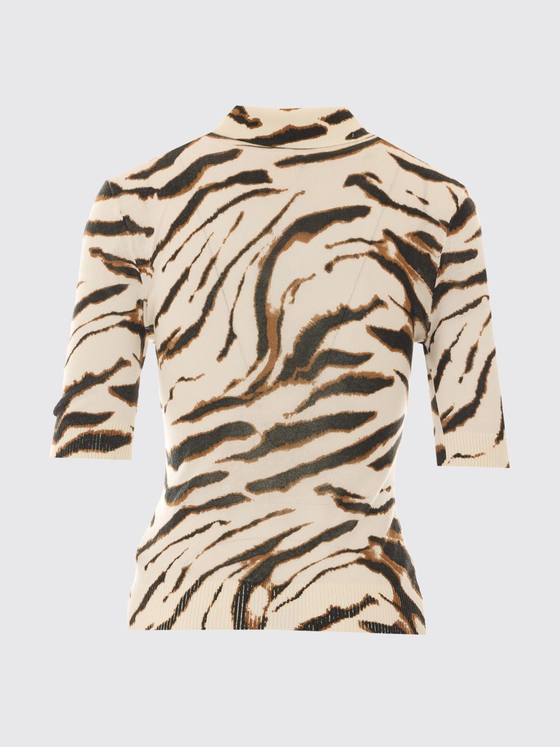Zebra-Print Organic Cotton-Blend Knit Polo