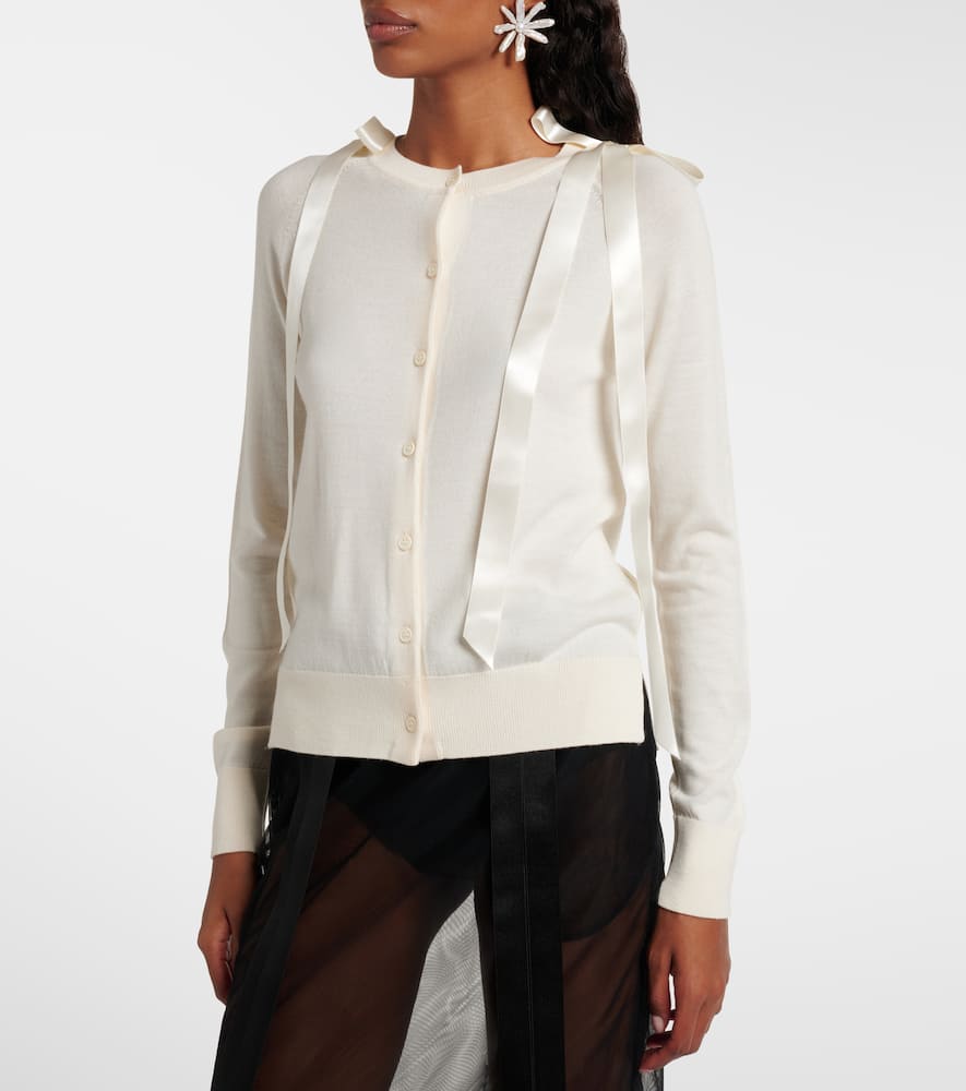 Wool and silk cardigan
