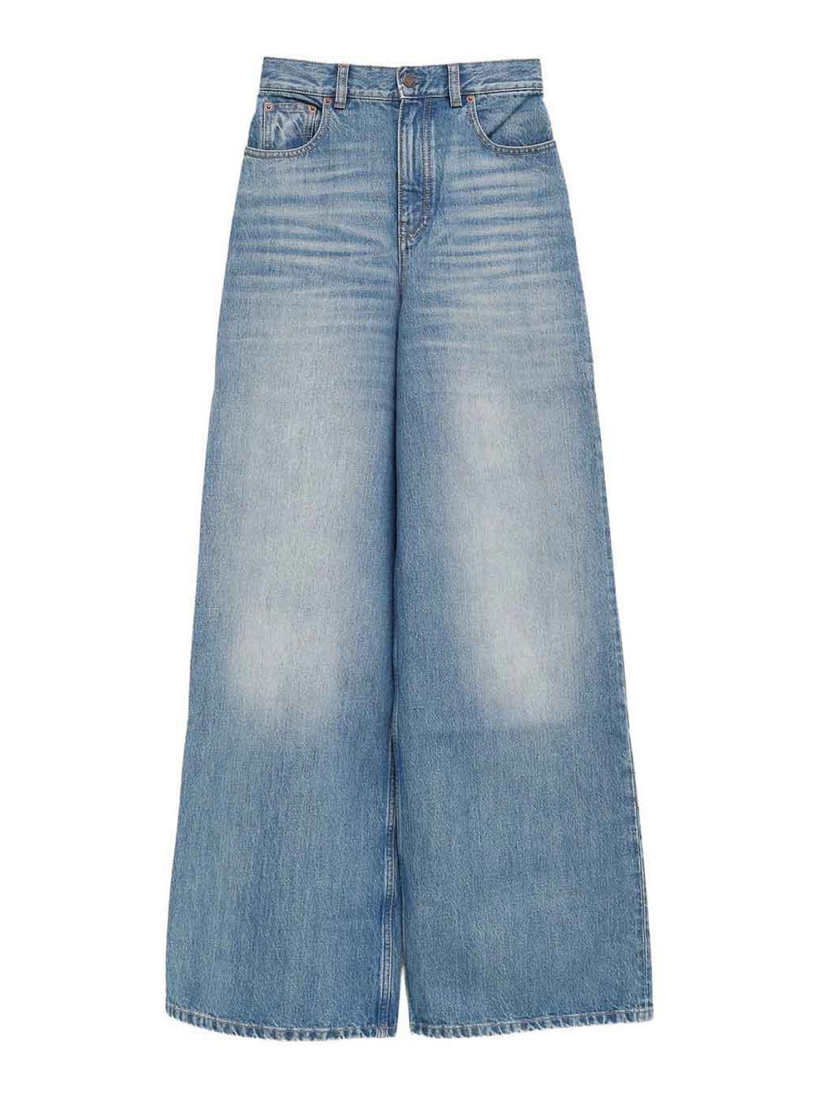 Wide-Leg Denim Jeans