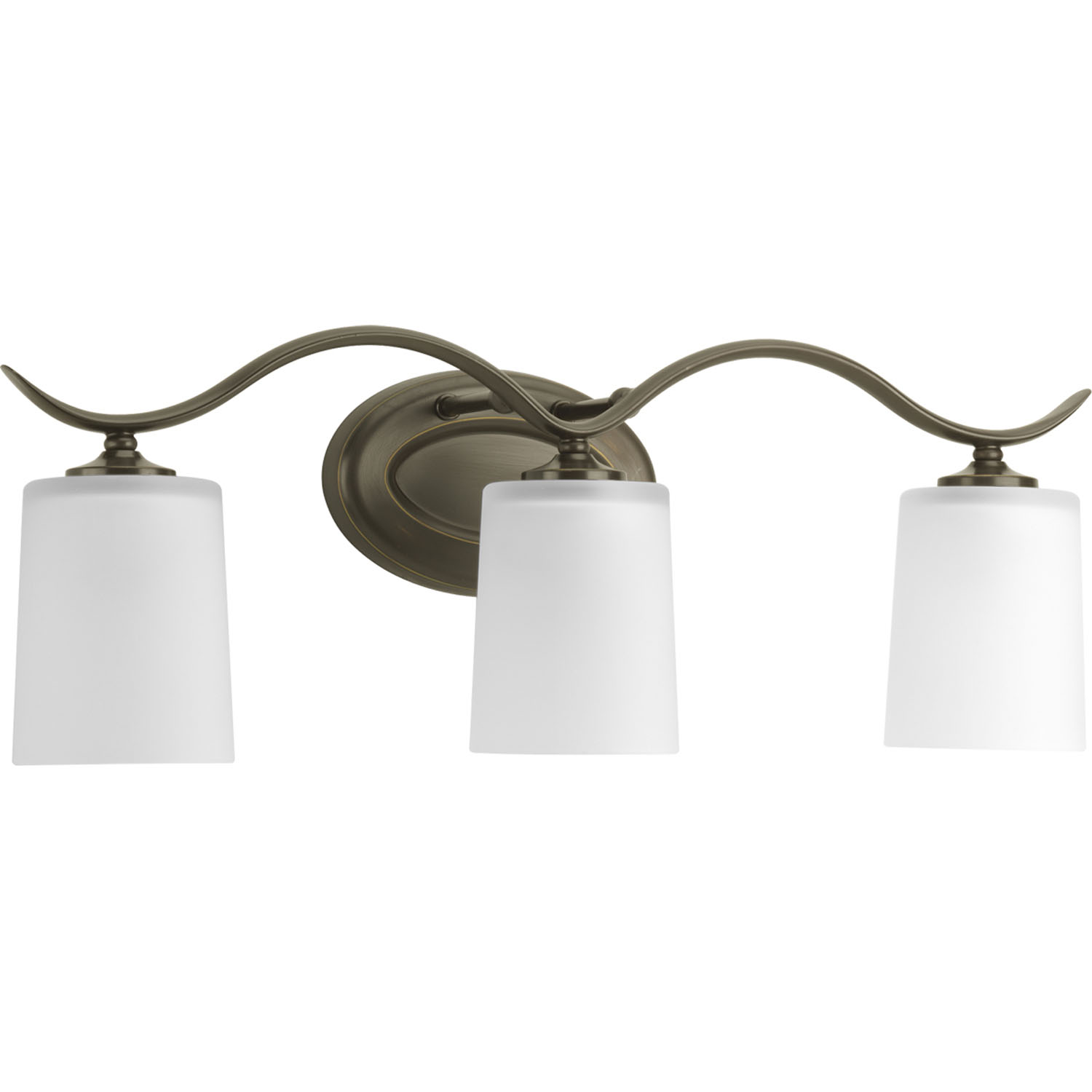 Antique Bronze Three Light Bath Bracket from the Inspire Collection