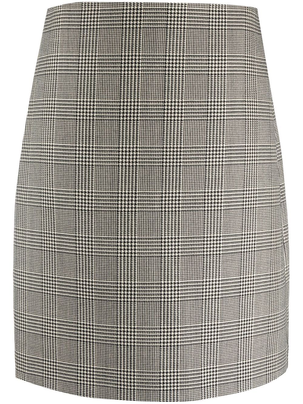 Prince of Wales check-print skirt - Black