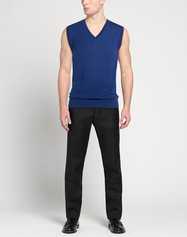 Man Sweater Blue Size 38 Cotton