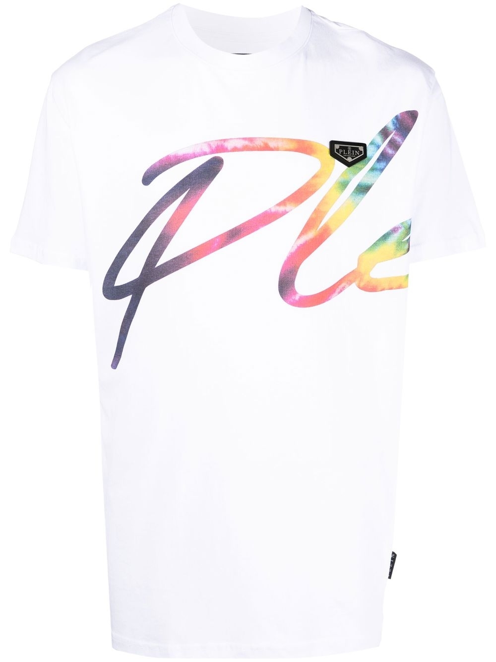 Logo-print detail T-shirt - Black