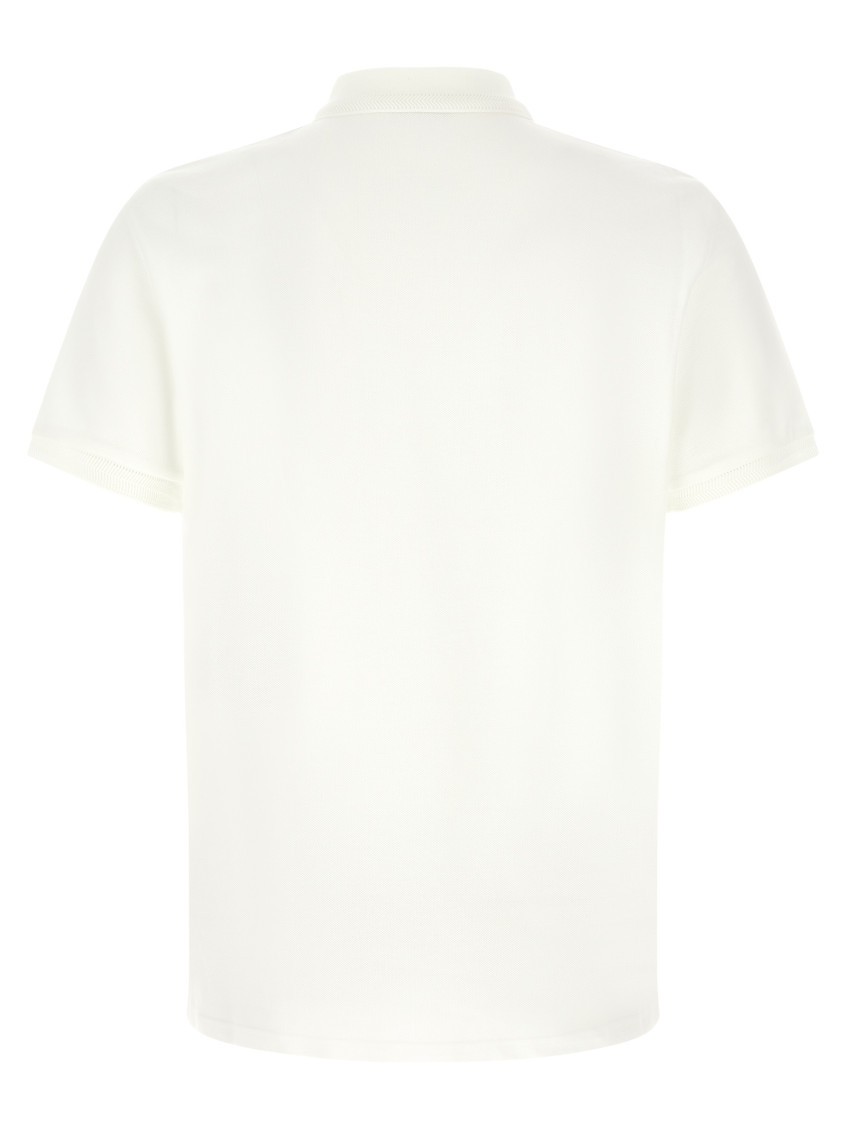 White Logo Shirt Collar Polo