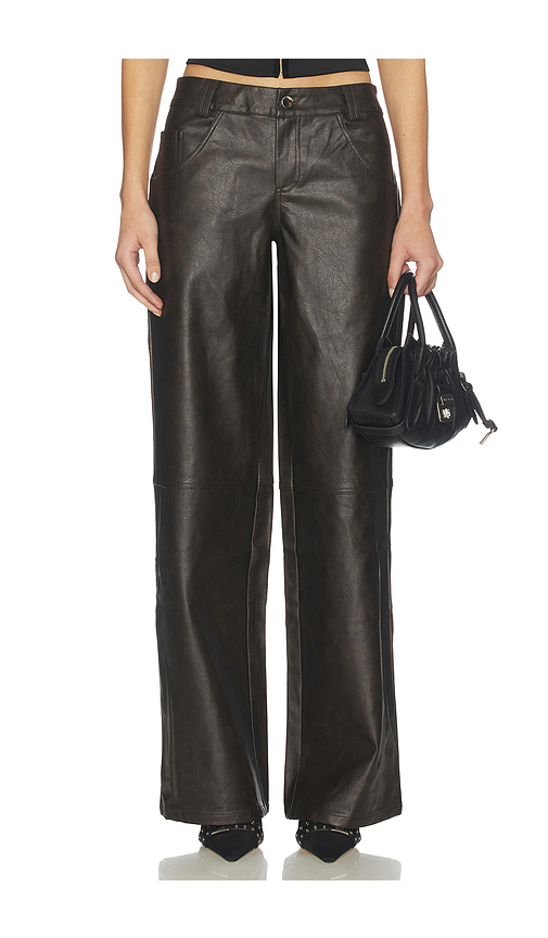 Superdown Ana Faux Leather Pant in Black. S. Also in XXS, XS, M