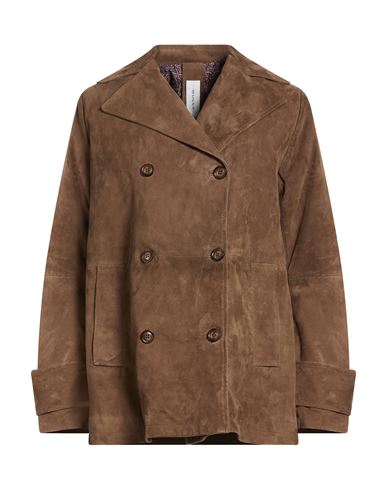 Woman Jacket Light brown Size 6 Leather