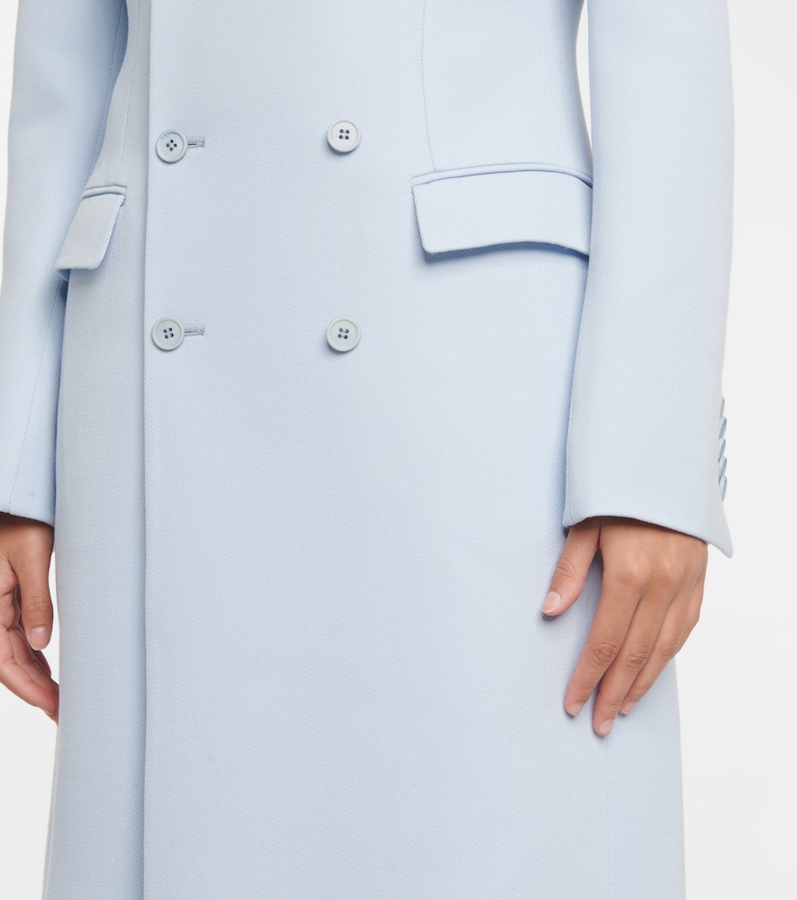 Double-breasted wool coat