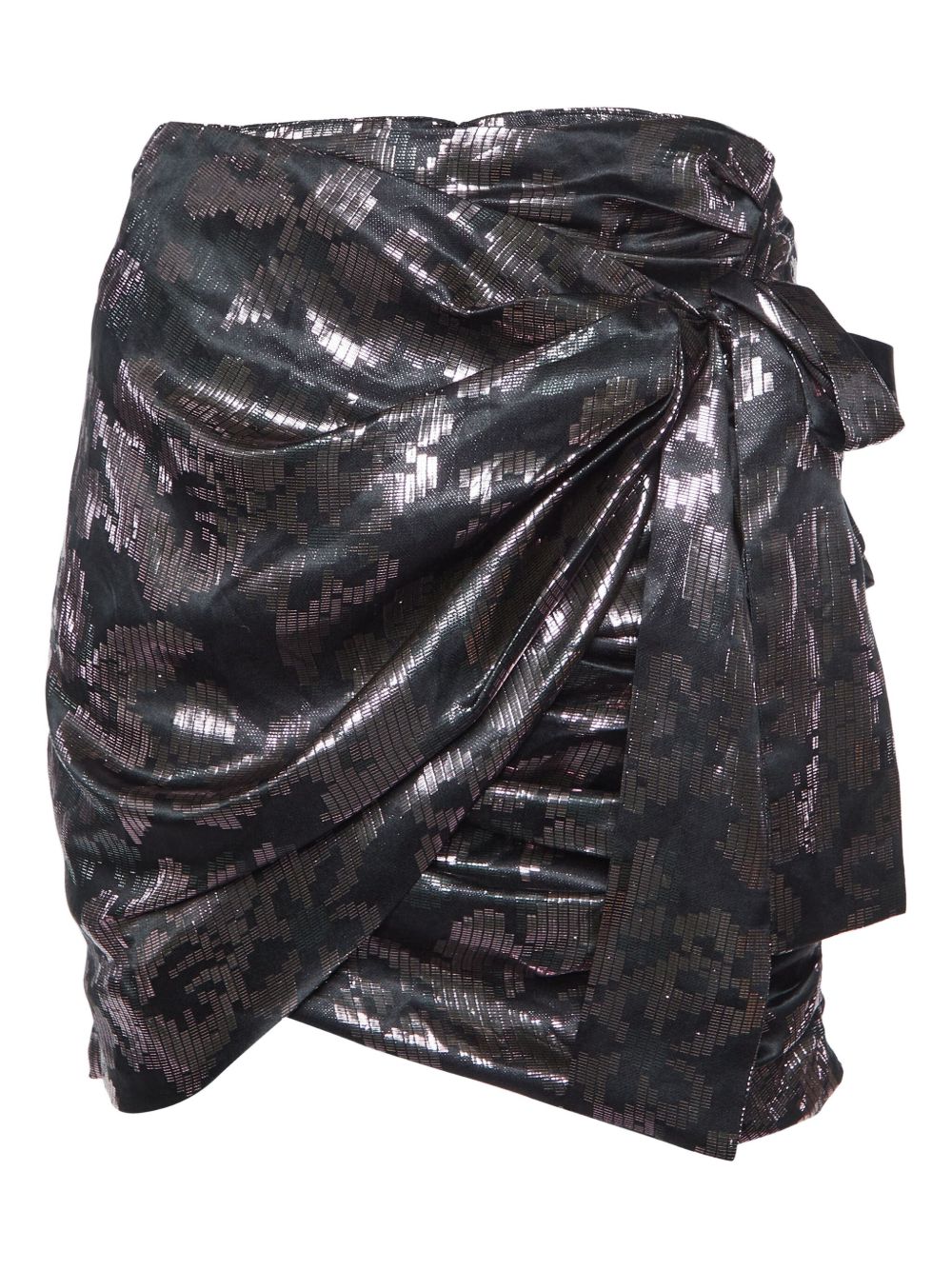 Sequin-embellished mini skirt - Silver