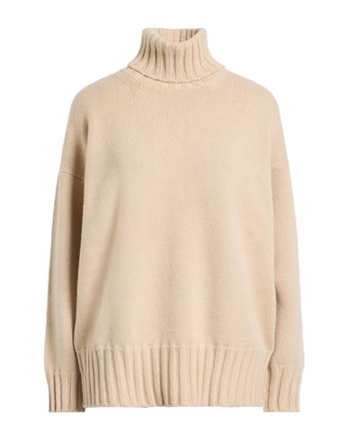 Woman Turtleneck Cream Size 10 Cashmere