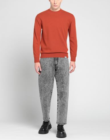 Man Sweater Rust Size XL Wool, Viscose, Cashmere, Polyamide