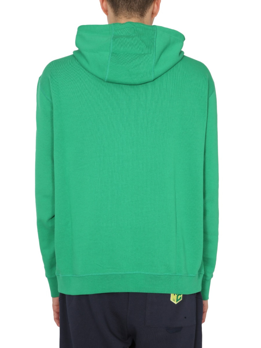 Green Graphic Hood Sweatshirts