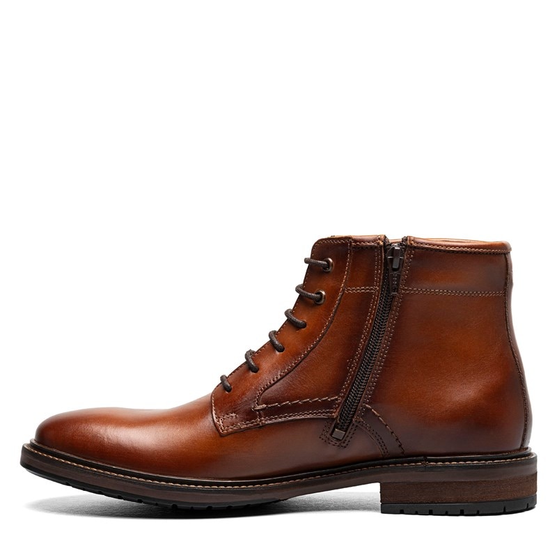 Men's Forge Plain Toe Lace Up Boots (Cognac)