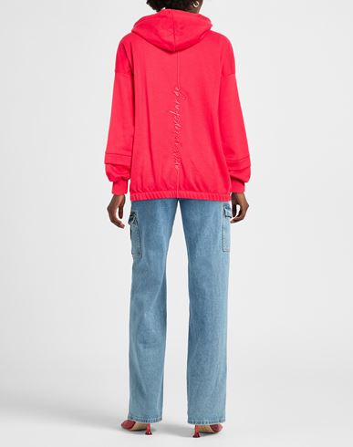 Woman Sweatshirt Red Size L Cotton, Polyester