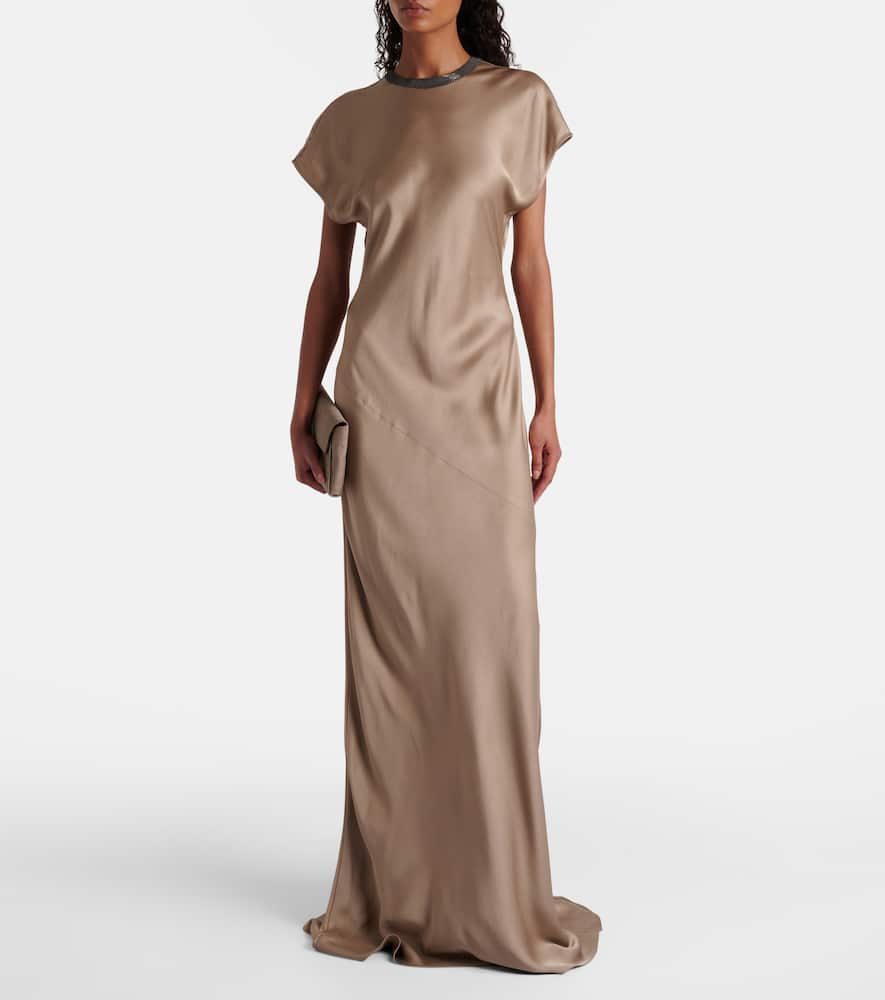 Monili satin gown