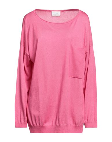 Snobby Sheep Woman Sweater Fuchsia Size 10 Silk, Cashmere