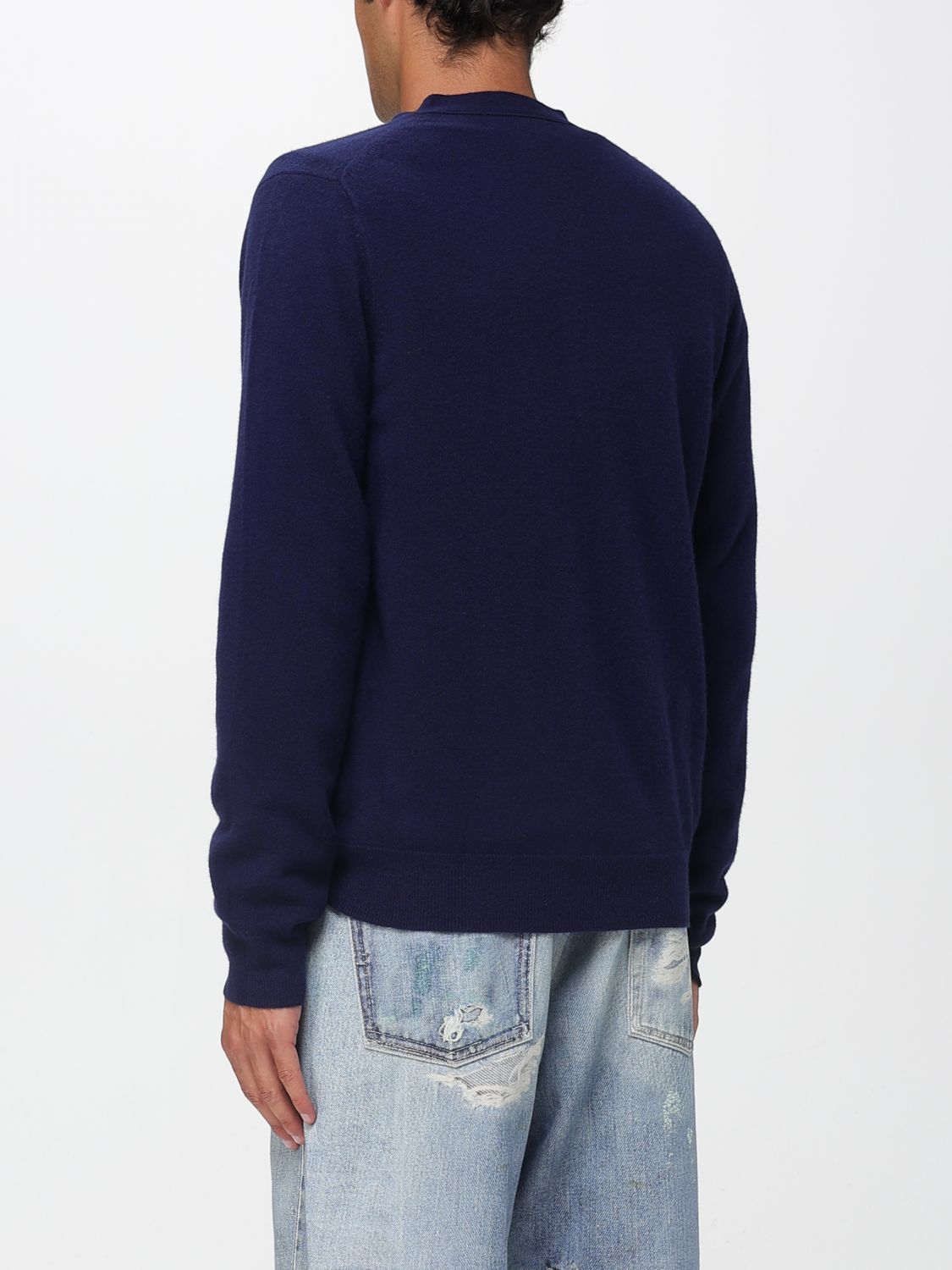 V-neck wool cardigan - Black