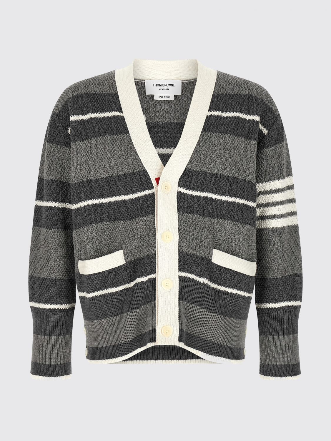 Seed Stitch 4-bar Cardigan Pale Yellow
