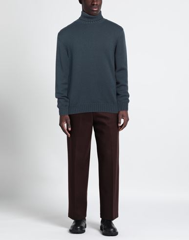 Alpha Studio Man Turtleneck Blue Size 44 Merino Wool