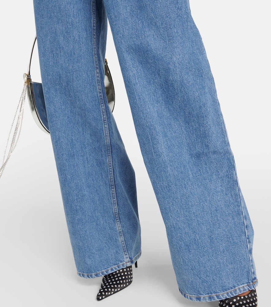 Low-rise wide-leg jeans