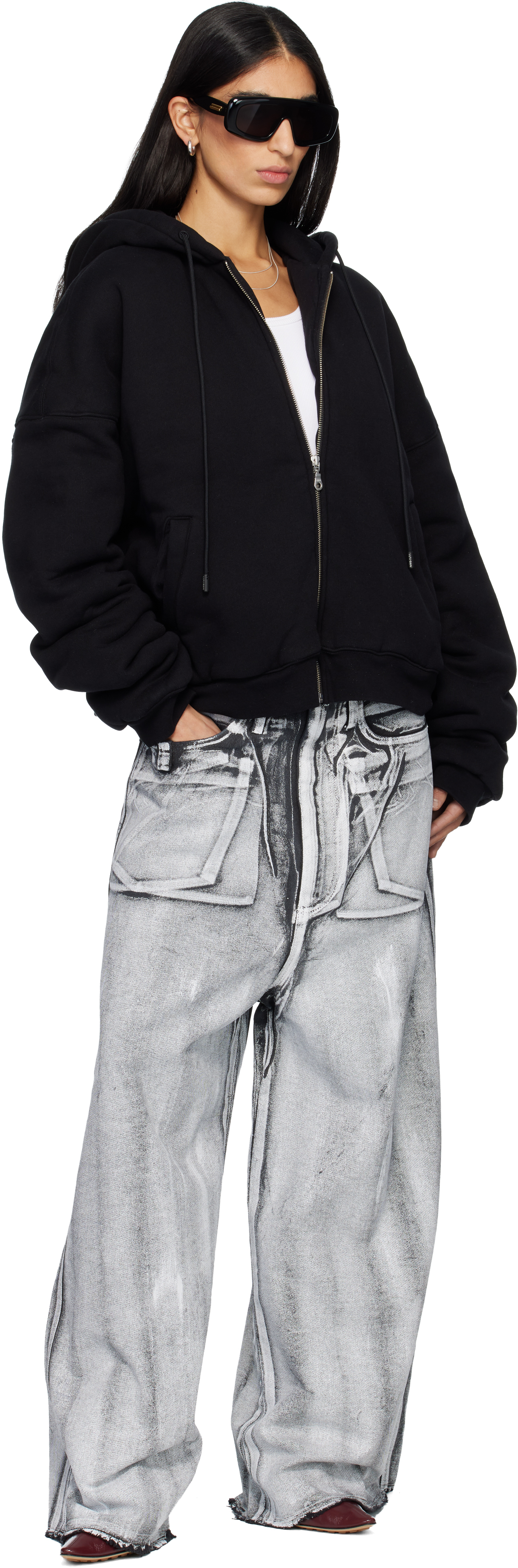 SSENSE Exclusive Black Wadded Hoodie